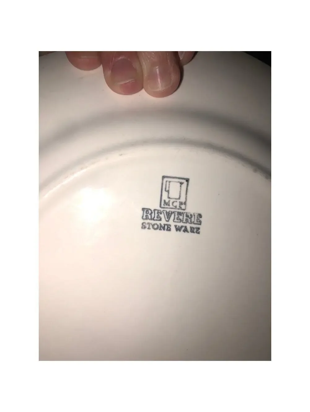 Revere Vintage 1968 Stone Ware Plate with Calendar Months